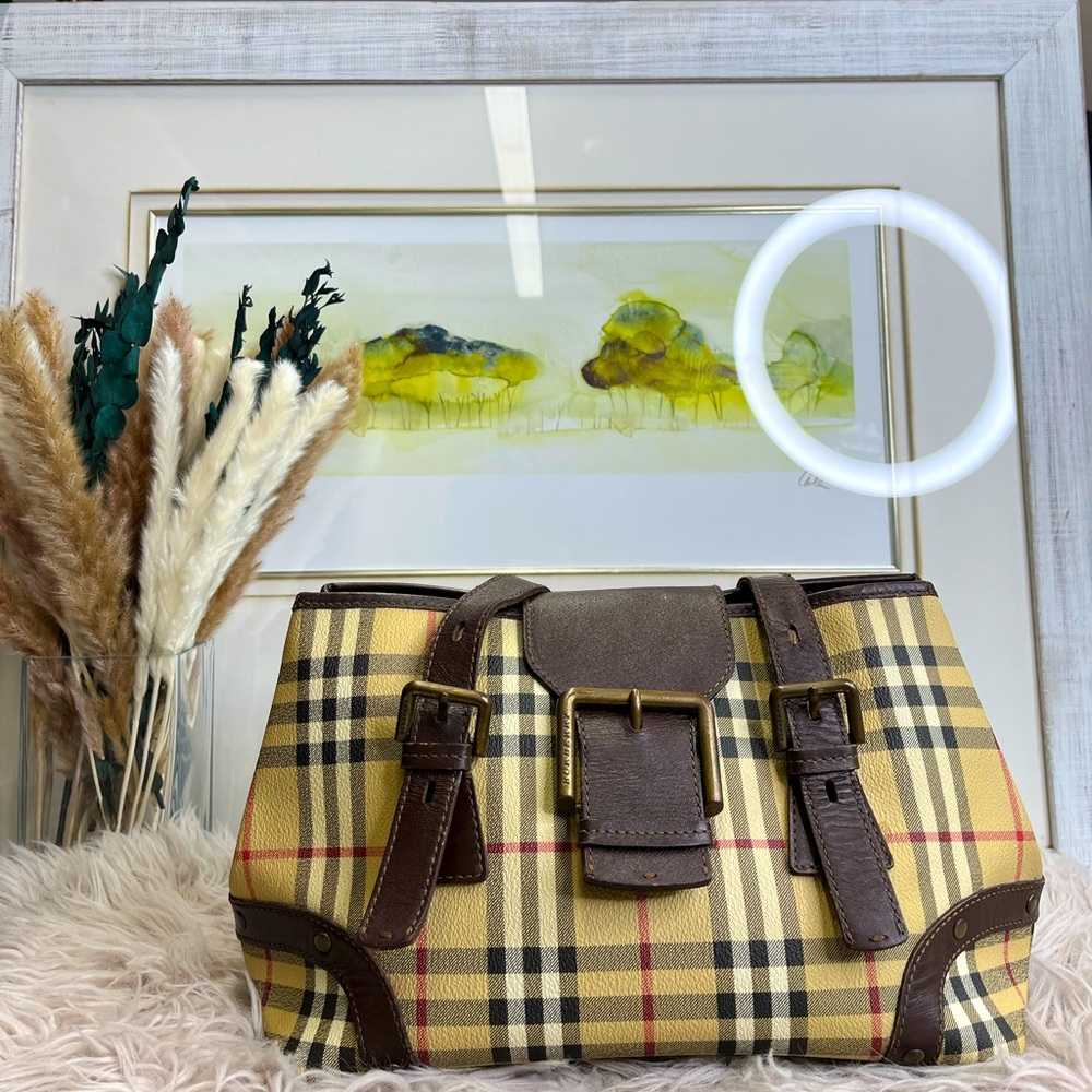 Vintage Burberry Buckle Handbag